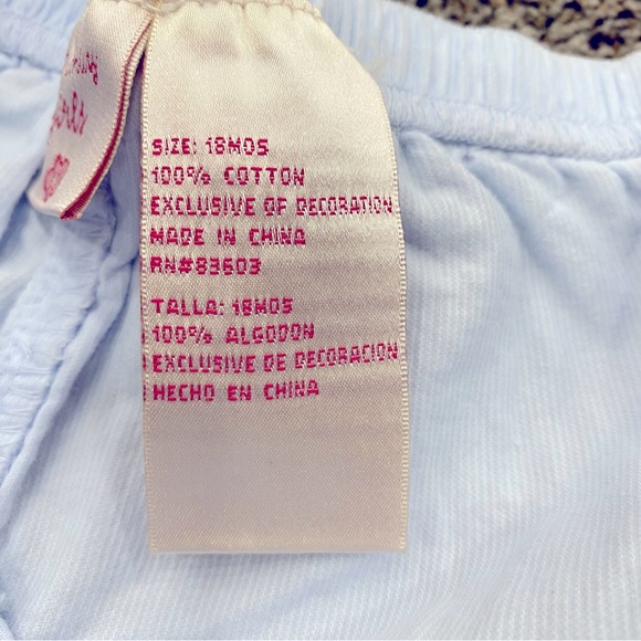 LAURA ASHLEY Baby Girl Light Blue Corduroy Floral Embroidered Zipper Pants 18 mo - Picture 7 of 10